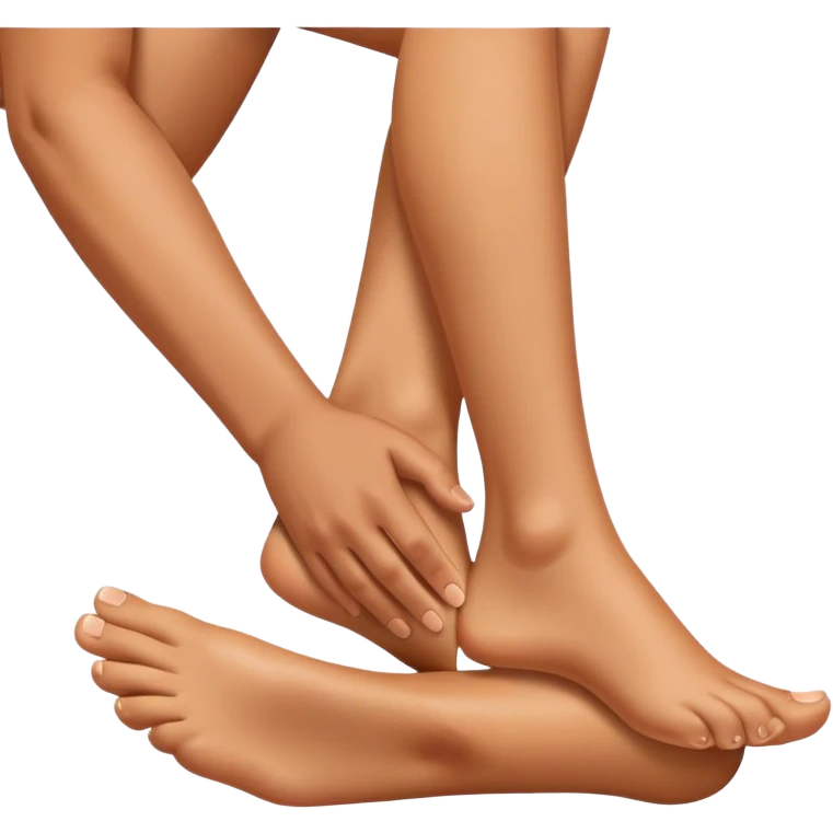 Man’s hands massaging woman’s foot emoji