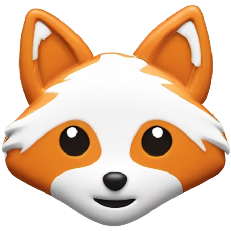 Fox heart cookie emoji