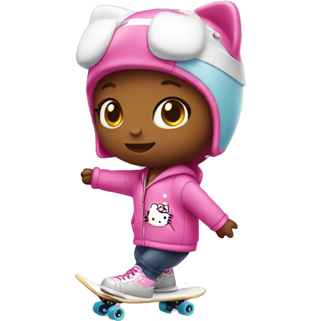 Hello kitty skater emoji