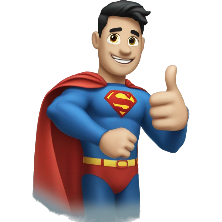 Super man thumbs up  emoji