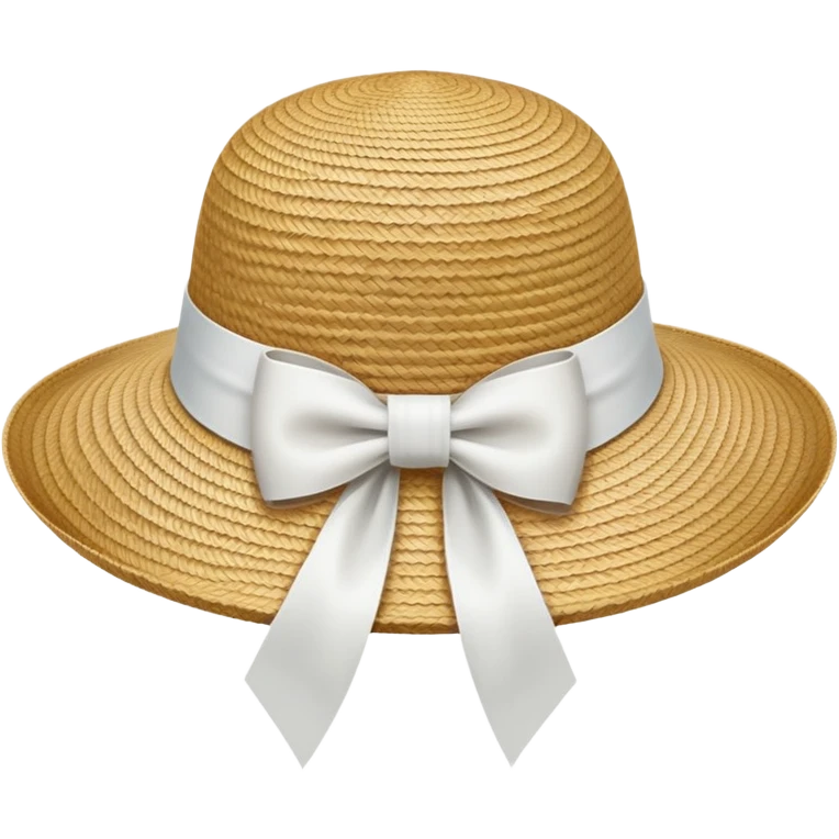 sun hat with a white bow emoji