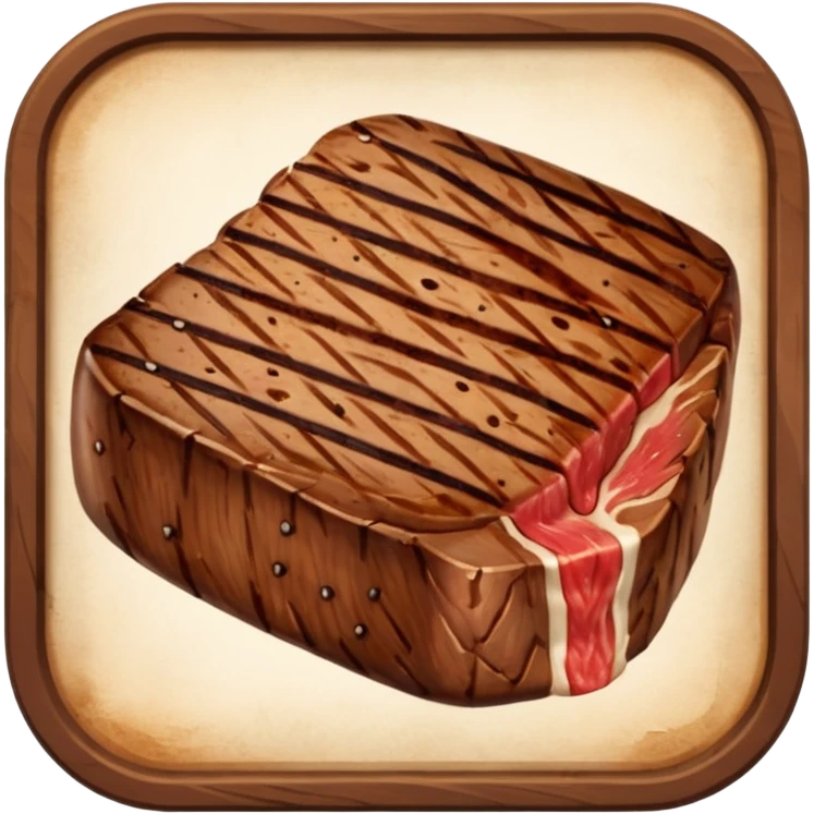 Retro Restaurant Sign steak emoji