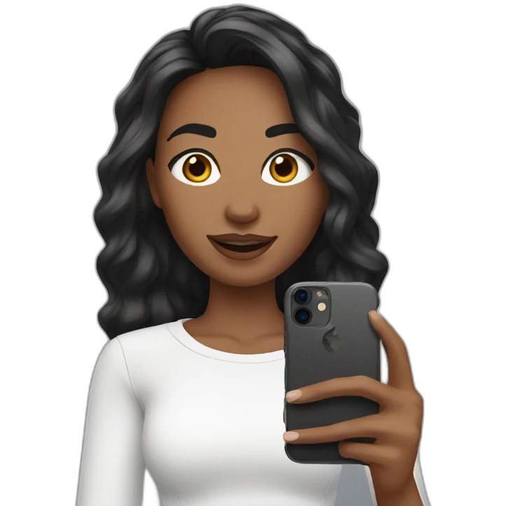 influencer taking selfie emoji