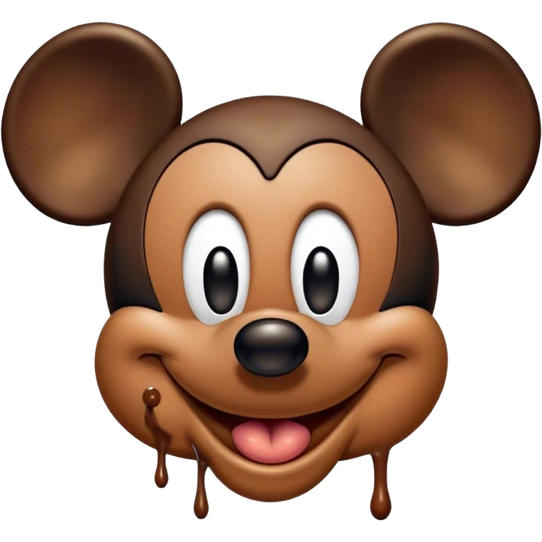 Mickey Mouse with poop in his mouth emoji