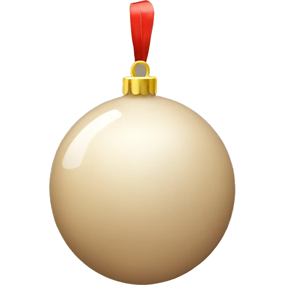 Beige Christmas ball decorations  emoji