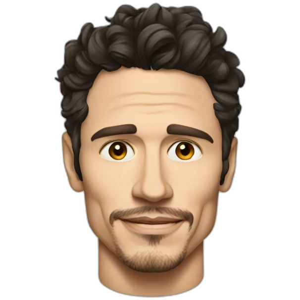 james franco cartoon wearing tee emoji