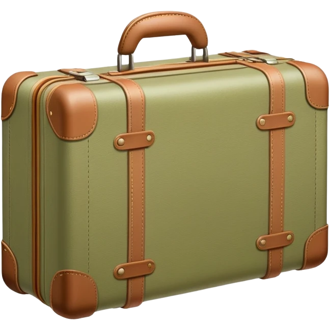 Pastel light olive suitcase emoji
