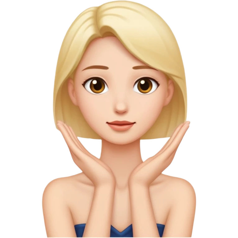Hand around neck emoji
