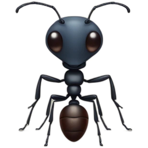 an ant with a giant head emoji