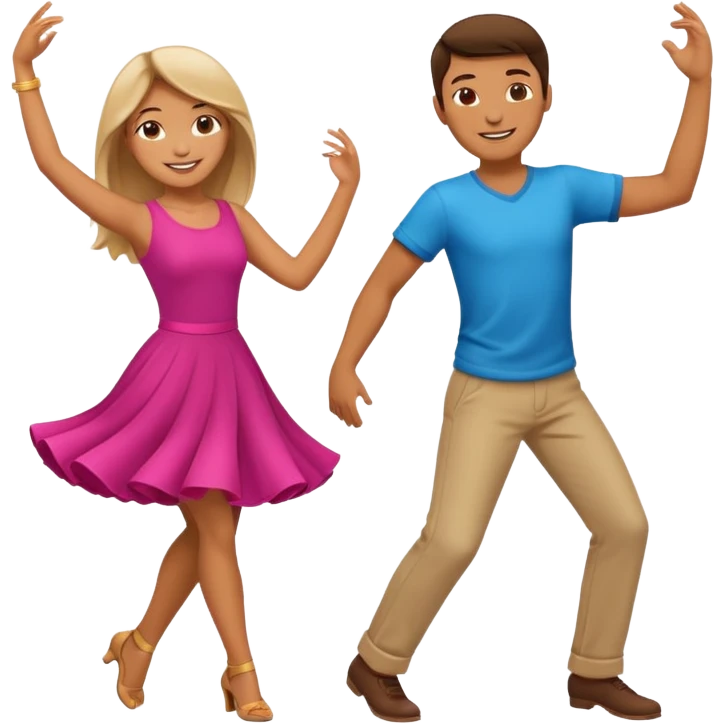 girl and guy dancing emoji