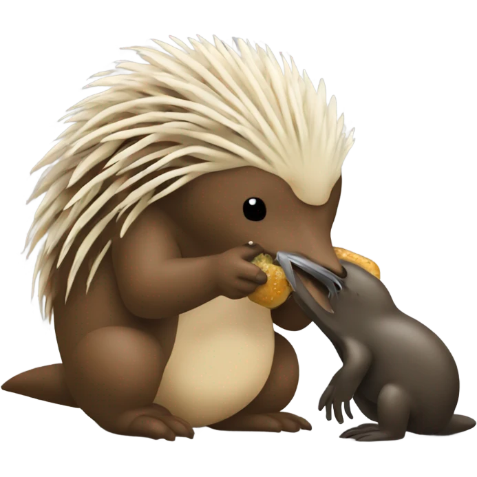 echidna eating a platypus emoji