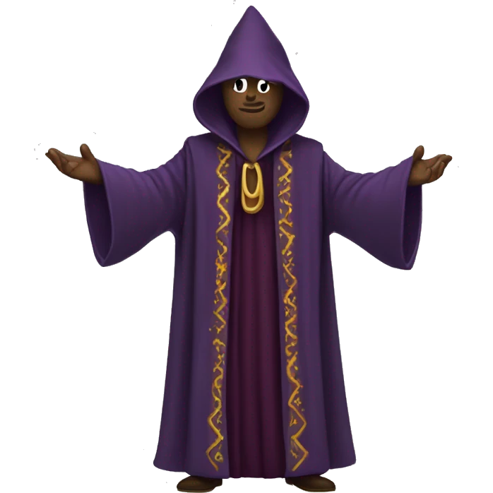 wizard robes, no head emoji