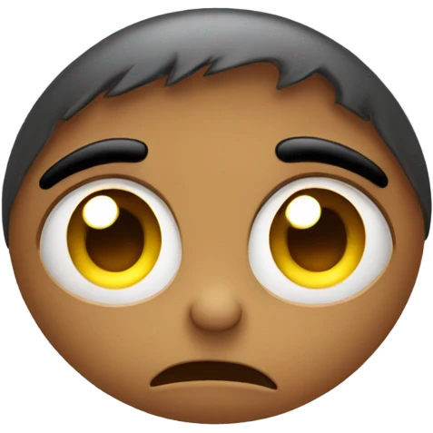 Shy emoji with teary eyes emoji