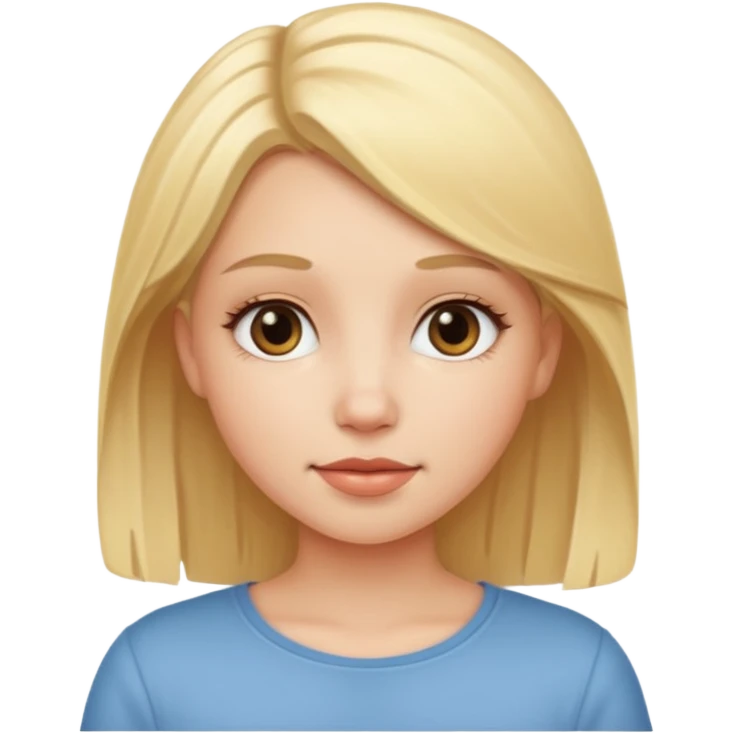 Cute white girl with blonde hair  emoji