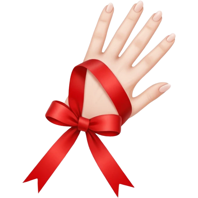 finger with ribbon emoji