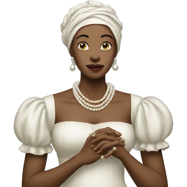 woman clutching  pearls emoji
