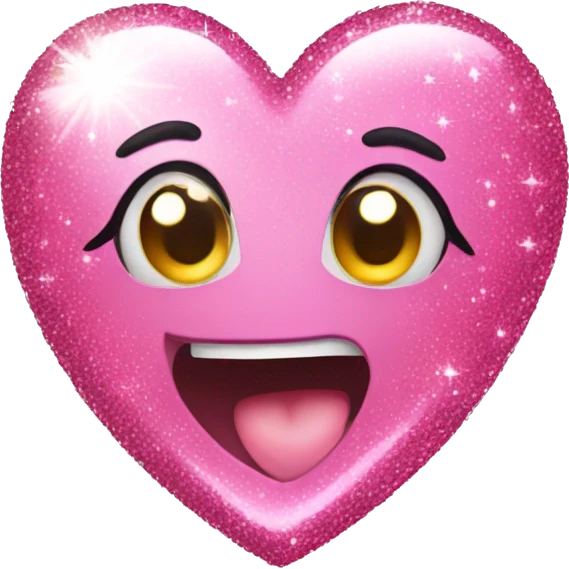 Sparkle with pink heart  emoji