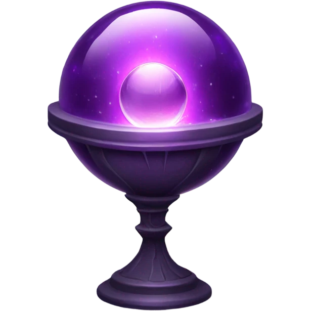 dark purple crystal ball alien inside emoji