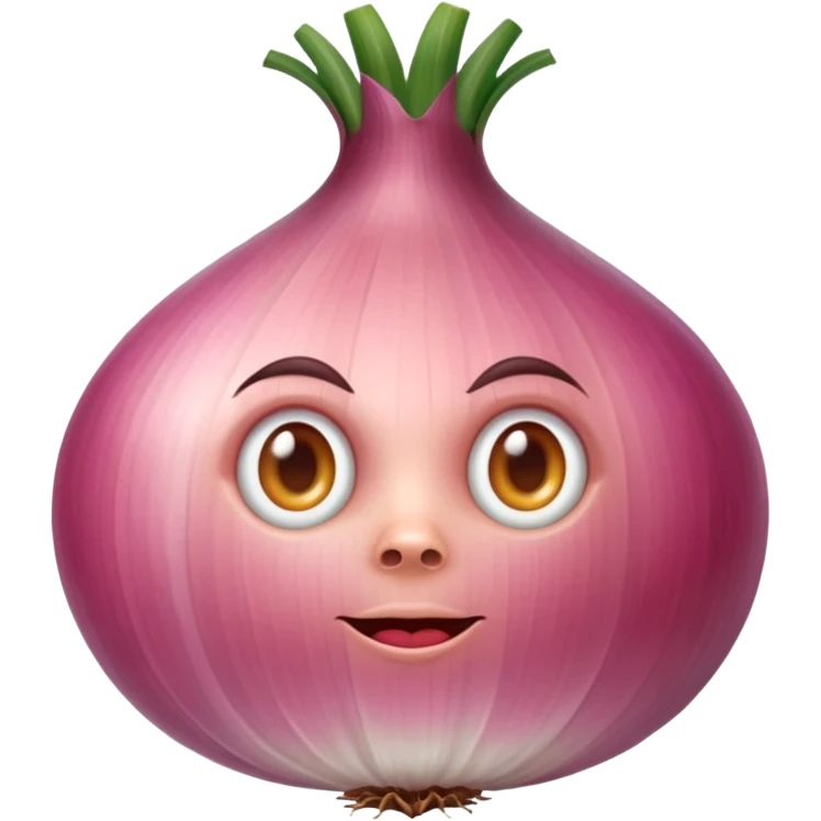 oignon fin ovale rose emoji