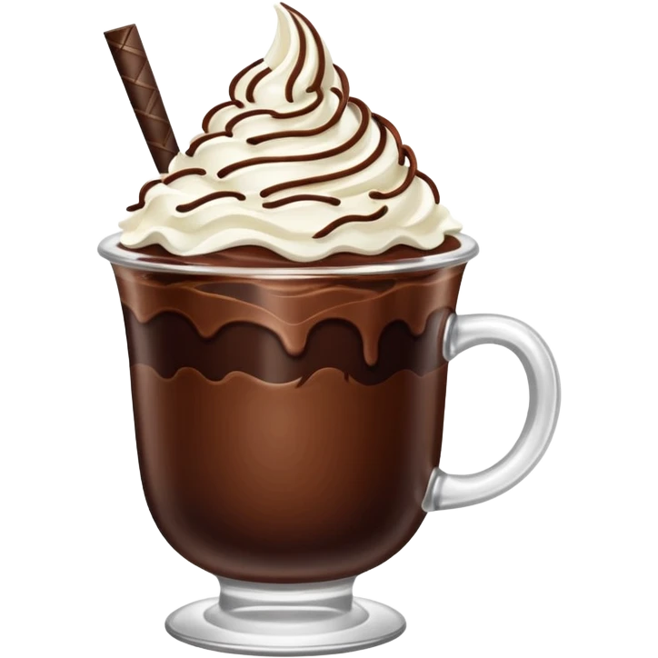 iced chocolate in fancy cup emoji