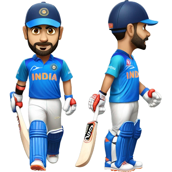 Virat kohli in indian jersey  emoji