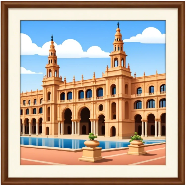 Cinematic Realistic Plaza de España Emoji  emoji