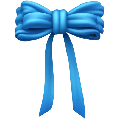 Blue quartette bow emoji