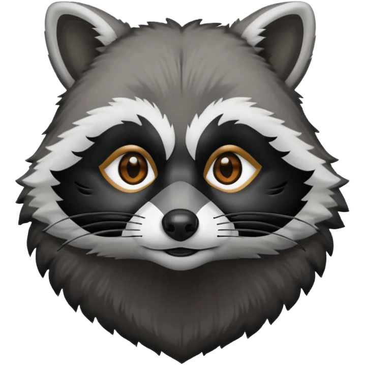 side view of a raccoon emoji
