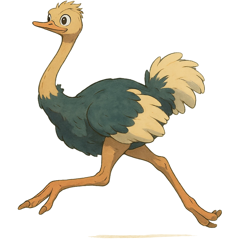 ostrich running emoji