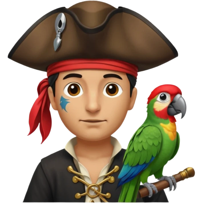 pirate and parrot emoji