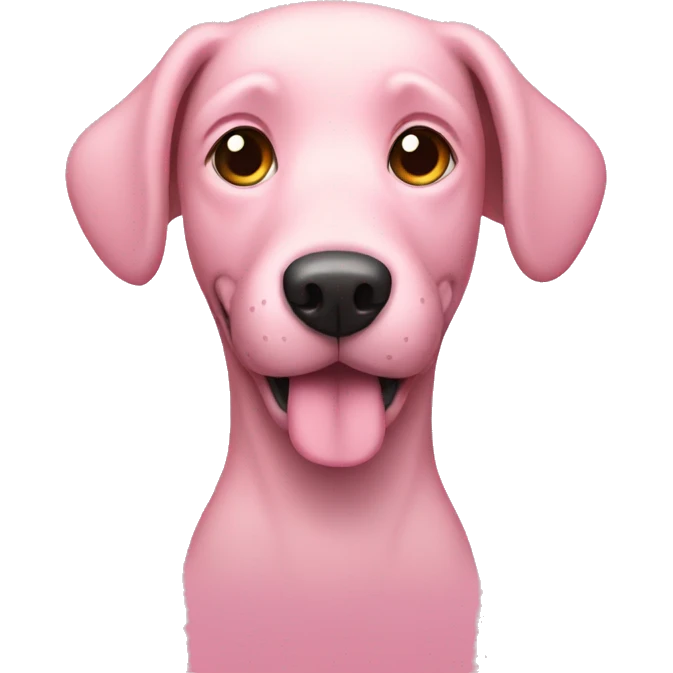 Pink dog emoji