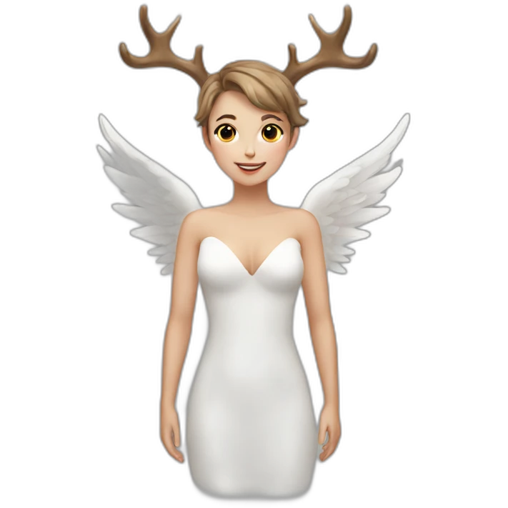 Angel deer-antlers love emoji