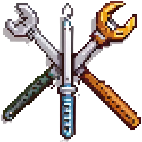 Classic wrench or screwdriver crossed emoji