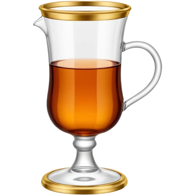 Turkish tea glass in “ince belli bardak” with the stand emoji