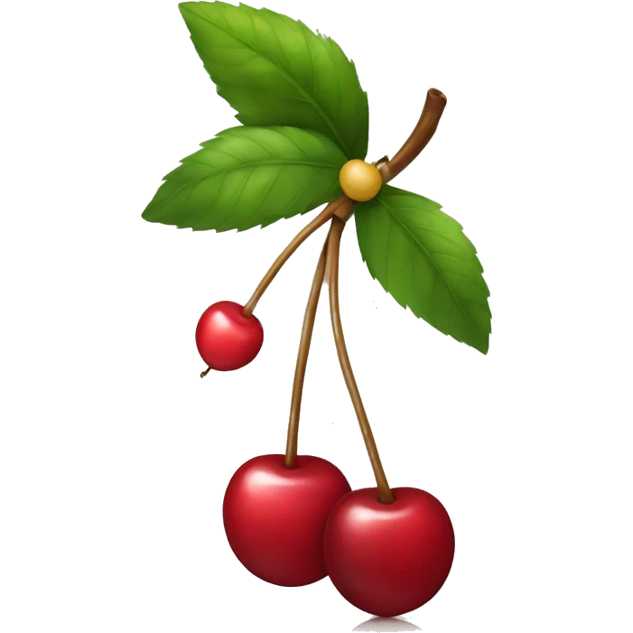 cherries with a bow on top emoji