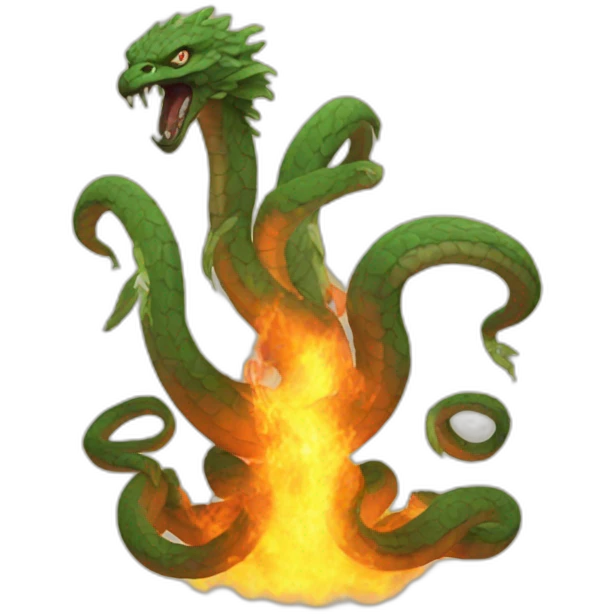 burning hydra emoji