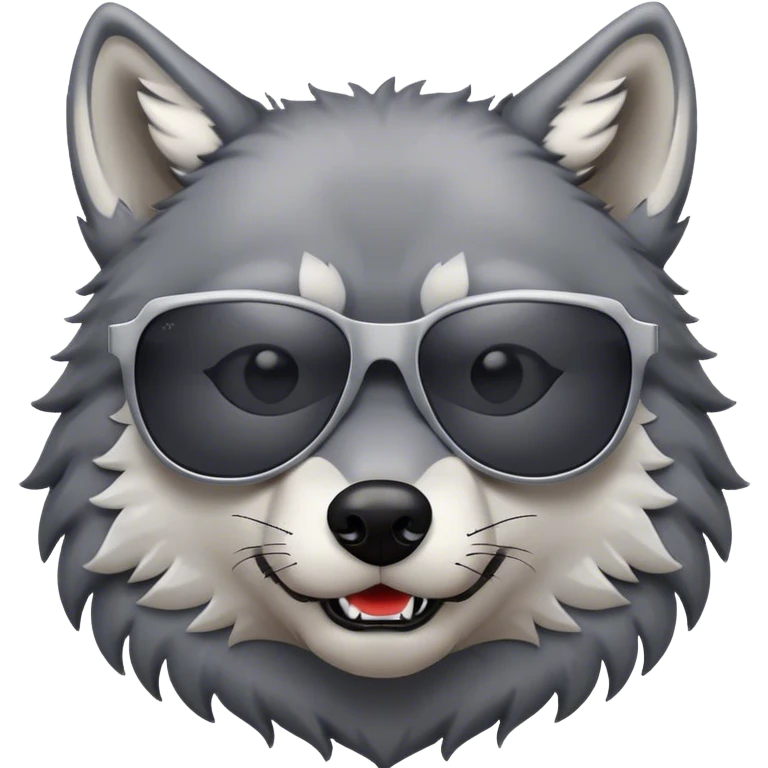 Wolf wearing sunglasses emoji