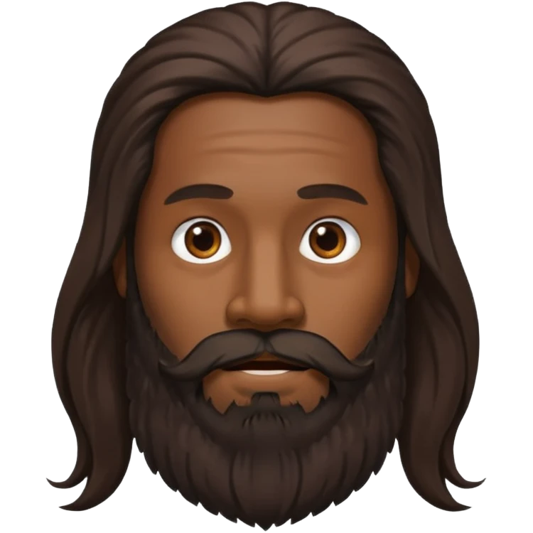 BEARDED Knights long hair long beard black guy emoji