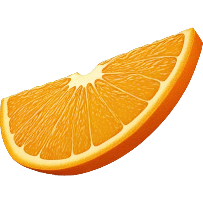 3D Orange slice  emoji