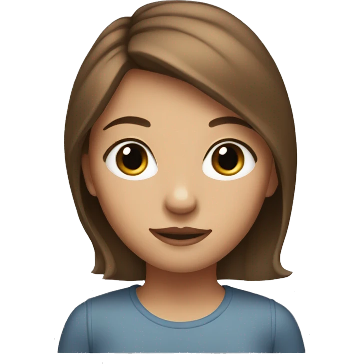 clean girl with brown hair emoji