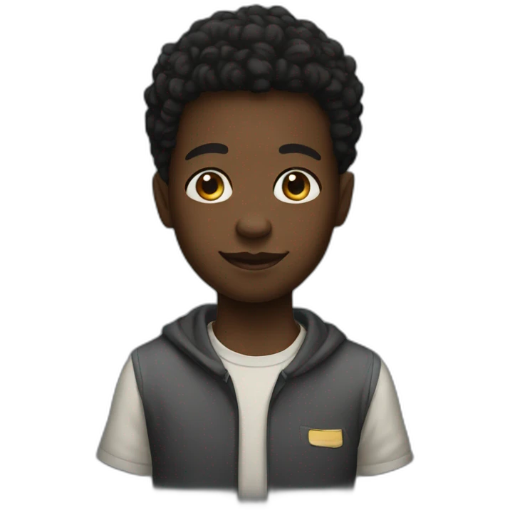 black orphan emoji