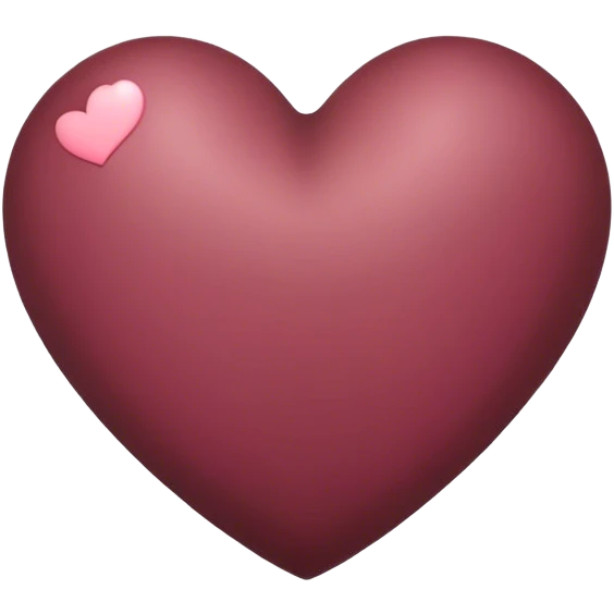 Dark rosy brown heart emoji