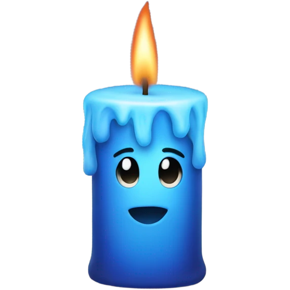 blue flame candle emoji