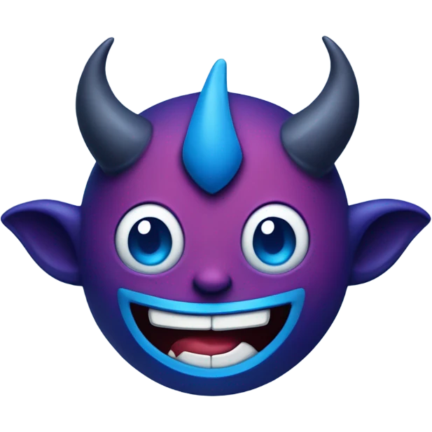 Blueberry Satan on a t shirt emoji