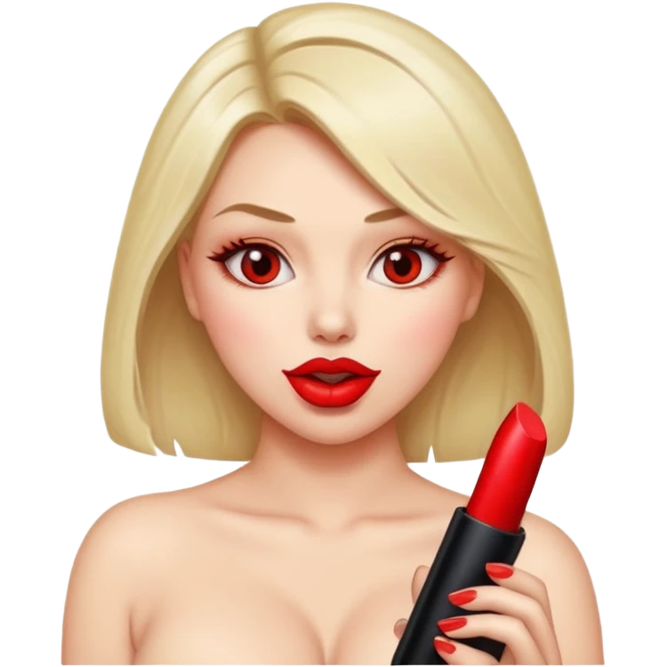 sexy girl big breasts Tongue sexually out emoji