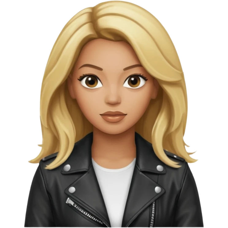 beyonce blonde hair jane wear leather jacket emoji