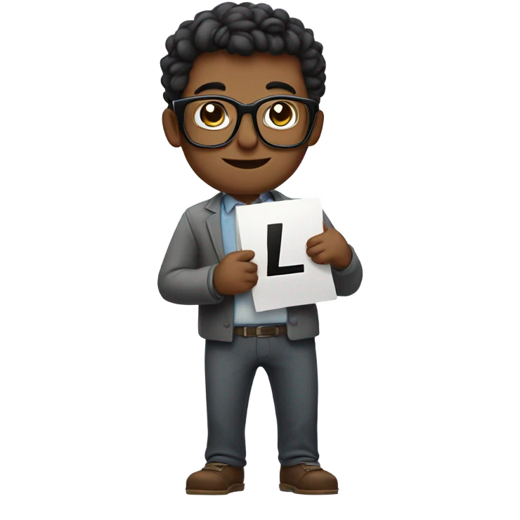 A nerd with a opposite L emoji