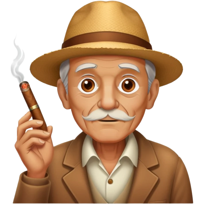 Old man with cigar emoji