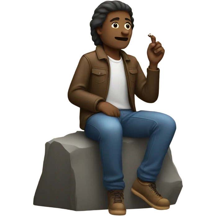 Smokin a blunt on top of the world emoji