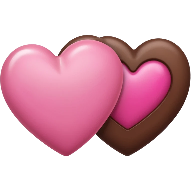 pink and brown love  emoji